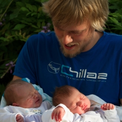 Axel mit Finja und Nichte Paula