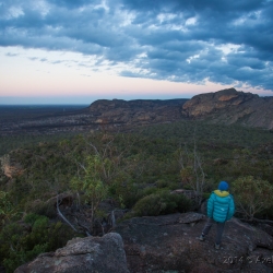 Blick auf die gesperrten, verbrannten Nordgrampians