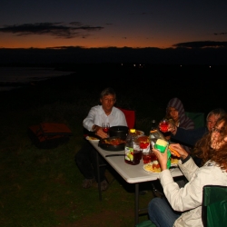 Abendessen am Strand