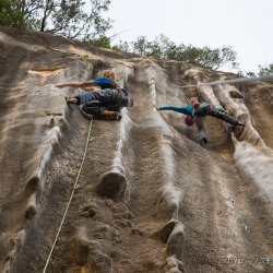 "La Perla", 8b+ und the 8a next to it